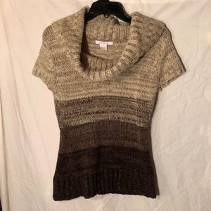 Charlotte Russe cowl neck short sleeve sweater